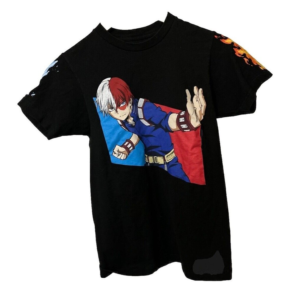 My Hero Academia Boys XS Black Shoto Todoroki Summoning the Competition T Shirt